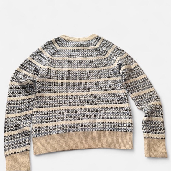 Amazon Essentials Beige and Blue Striped Sweater - Picture 4 of 4